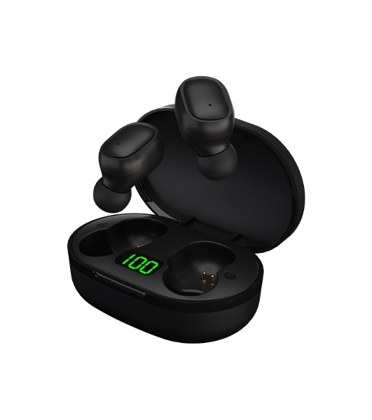 Наушники TWS Maxvi MHF-101BT UP черный, вкладыши, Bluetooth, сенсорное управление, до 4 ч