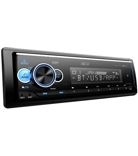 Автомагнитола ACV ADX-903BM, 1 DIN, Bluetooth, USB Type-A, AUX, пульт ДУ