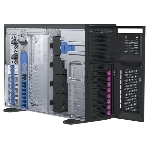 Серверный корпус 4U, ATX /E-ATX, Tower,8x3.5' hs+3x5.25'' int + 1x3.5'' SAS/SATA,12Gbps Backplane (for 3.5' HDD)including Rear Fan Module Kit*2, and converter cables for GPU AOC PWR; 2200W CPRS(1+1), фото2