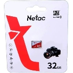 Флеш карта Netac P500 ECO 32Gb MicroSDHC C10 up to 80Mb/s, retail pack card only, фото2