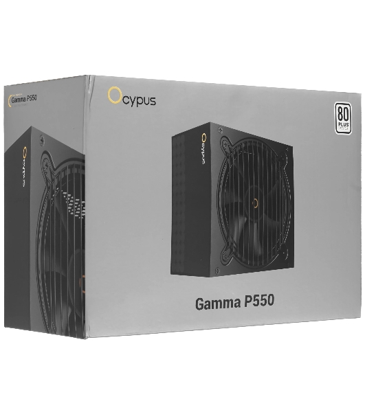 Блок питания Ocypus Gaммa P550 BK (Gaммa-P550-W1HDBK024X-EU), 550Вт, 80 PLUS, 120мм, черный