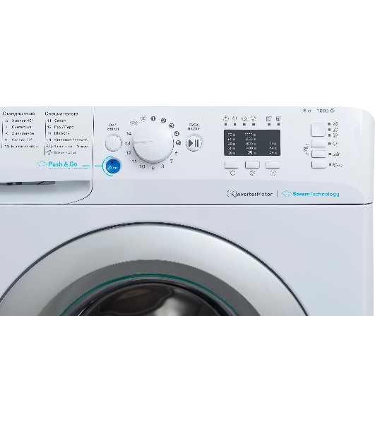 Стиральная машина Indesit BWSA 6109 WSV RU белый, загрузка фронтальная 6 кг, 1000 об/мин, класс: А