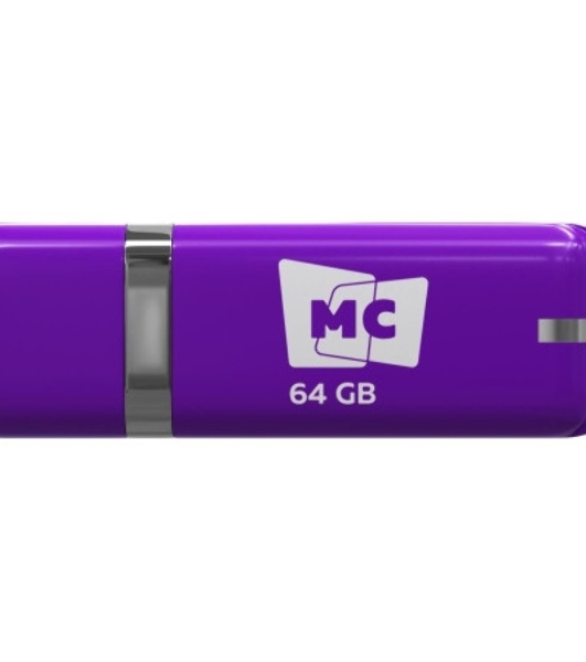 Флешка USB MORE CHOICE МФБ64 Purple (4620202558923), 64GB, USB 3.0, R/W 25/15, фиолетовый