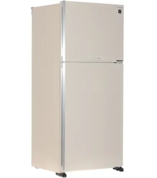 Холодильник Sharp SJ-XG55PMBE бежевый двухкамерный 394/162л морозилка сверху, No Frost