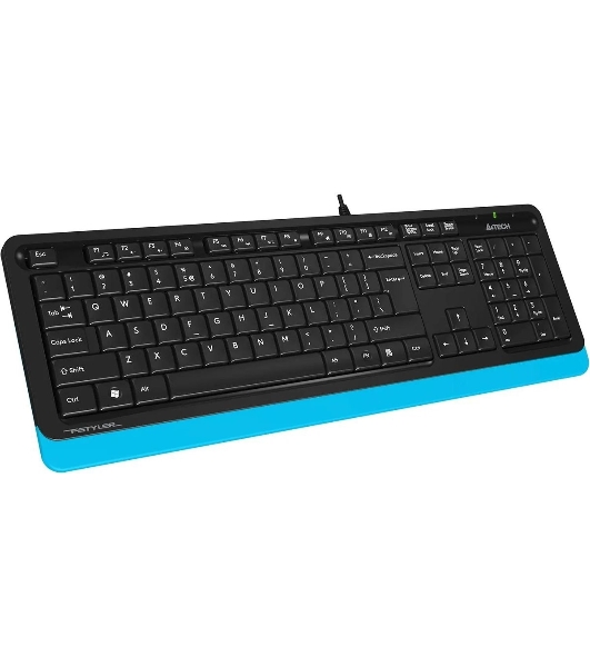 Комплект клавиатура+мышь A4Tech FStyler F1010 проводной, USB, 1600 DPI, чёрный/синий