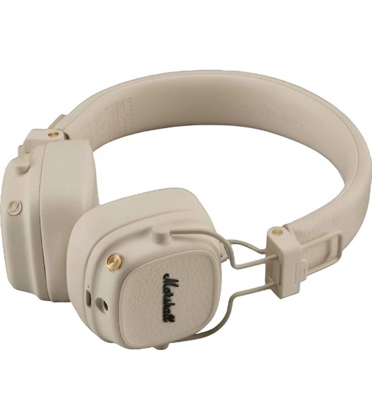 Беспроводные/проводные наушники Marshall Major V бежевый, накладные, Bluetooth + проводной, беспроводная зарядка, до 100 ч