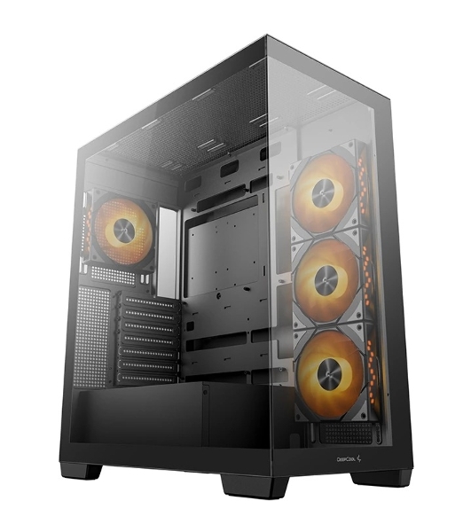 Компьютерный корпус Deepcool CG580 4F черный без БП ATX 6x120мм 3x140мм 2xUSB 3.0 audio bott PSU