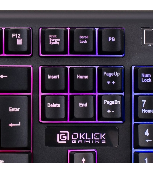 Клавиатура Oklick 717G Black Death проводная, USB Type-A, чёрный/серый