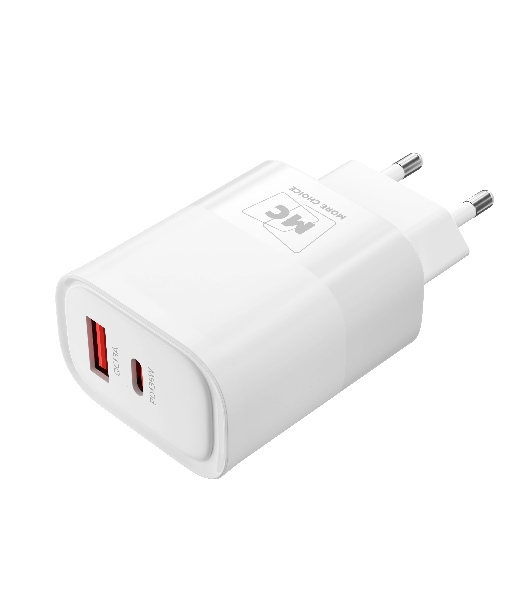 Сетевое зарядное устройство MORE CHOICE NC82a 1USB+1Type-C 3.0A PD 35W+QC3.0 для Type-C Type-C, белый