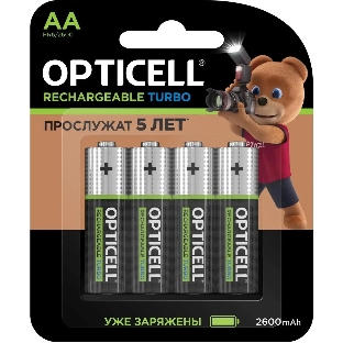 Аккумулятор Opticell Turbo 6080002 AA NiMH 2600mAh (4шт) блистер