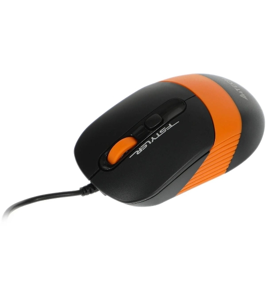 Комплект клавиатура+мышь A4Tech FStyler F1010 проводной, USB, 1600 DPI, чёрный/оранжевый