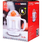 Соковыжималка Starwind SJ 1241 белый/прозрачный, цитрусовая, 30 Вт, 1200 мл, механическое, фото5