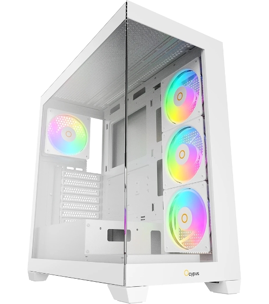 Компьютерный корпус Ocypus Gaммa C72 WH ARGB ATX/win/white/4 ARGB fans/no PSU/Tempered Glass