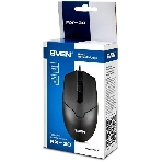 Мышь проводная SVEN RX-30 черный, 1000 dpi, USB, кнопки - 3, фото2