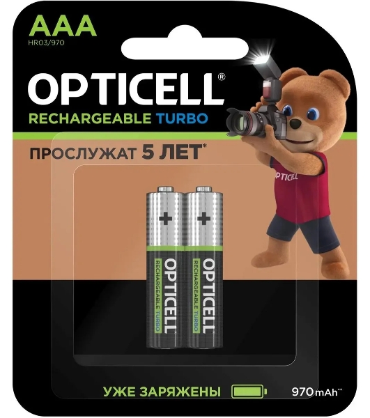 Аккумулятор Opticell Turbo 6080003 AAA NiMH 970mAh (2шт) блистер