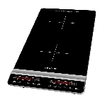 Плитка электрическая индукционного типа с двумя конфорками ENDEVER Skyline IP-67, черный, мощность 1800 Вт+1300 Вт, диаметр посуды 12-26 см, 2 шт/уп, фото 1