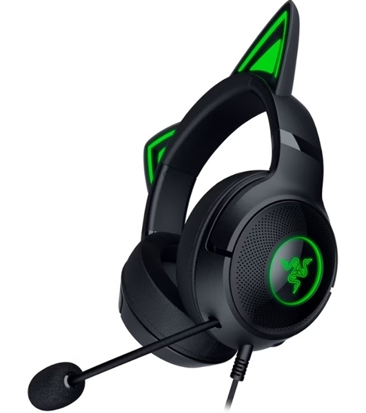 Гарнитура Razer Kraken Kitty V2 чёрный, проводная, USB, подсветка