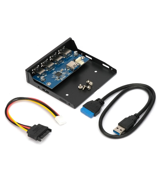 Планка USB 3.0 на переднюю панель 3.5' Gembird FP3.5-USB3-4A, USB, 4xUSB-A 3.0