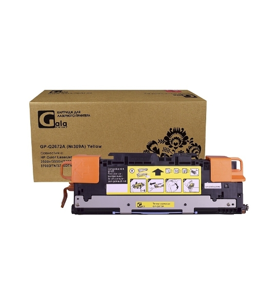 Картридж лазерный GalaPrint GP-Q2672A (№309A) желтый (4000 стр) для HP Color LaserJet 3500/3550/3500n/3550n/3700/3700N/3700DN/3700DTN/3700DTNS