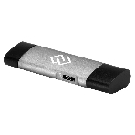 Кард-ридер Digma CR-СU2520-G/серый/SD/TF/micro-SD/micro-SDXC/miсro-SDHC/USB 2.0/Type-C/алюминий, фото 1