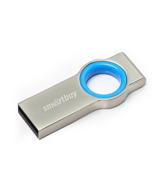 Флешка USB SmartBuy MC2 Metal Blue (SB016GbMC2), 16Gb, USB 2.0, R/W 25/15, синий/серебристый