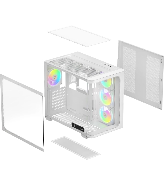 Компьютерный корпус Ocypus Iota C70 WH Curve ARGB Digital ATX без БП (Iota-C70-WHD400CD-GL)