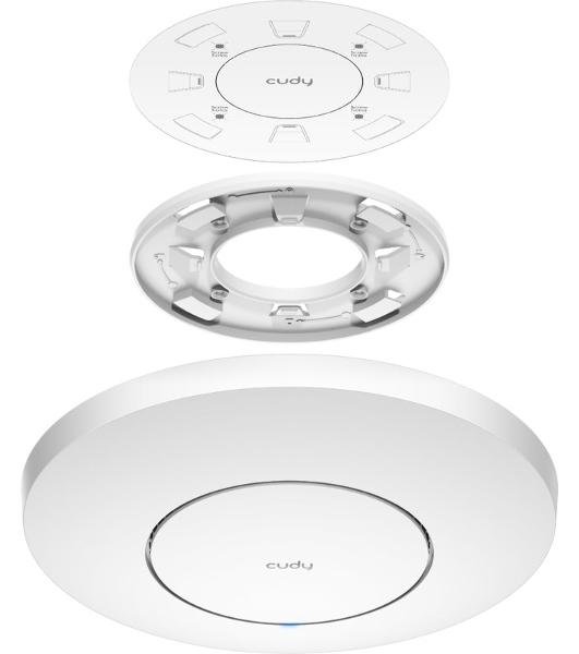 Точка доступа Cudy AC1200 Dual Band Gigabit Ceiling Mount Access Point, MT7621DAN+MT7613B+MT7603E, 867Mbps at 5GHz + 300Mbps at 2.4GHz, 1 x GbE RJ45 Port, Support 12V DC or 802.3af PoE or Passive PoE, Internal Antennas, 48V passive PoE adapter included, Cudy Mesh Support