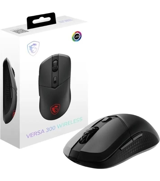Мышь беспроводная/проводная MSI VERSA 300 черный, 8000 dpi, радиоканал, Bluetooth, USB, кнопки - 6