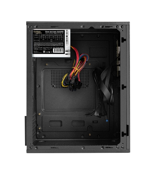 Компьютерный корпус Minitower ExeGate BAA-308MU2-UNS500 (mATX, БП UNS500 с вент. 12см, 1хUSB+2хUSB 3.0, HD Audio, черный)