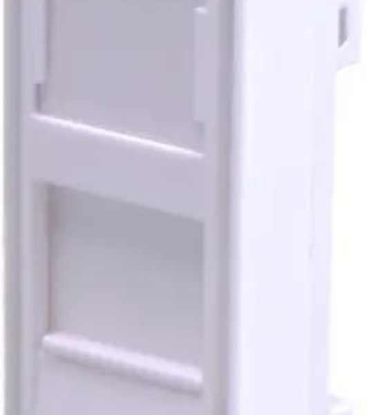 Панель Suprlan 10-0319-1, лицевая со шторкой 22.5x45, 1xKeystone ABS пластик, белый
