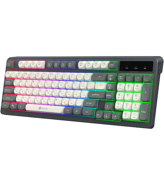 Клавиатура Oklick 731G проводная, USB Type-A, серый/белый