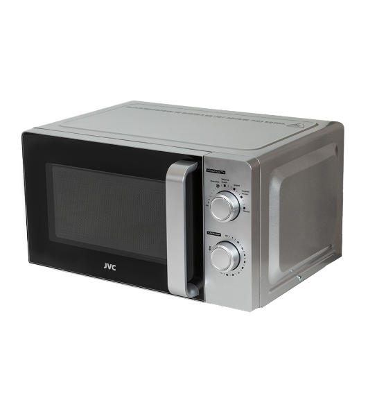 Микроволновая печь JVC JK-MW140M серебристый, 20 л, 700 Вт, переключатели - поворотный механизм