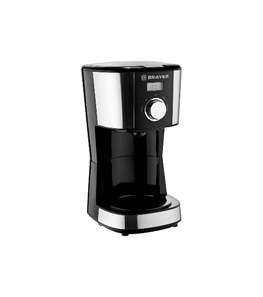 Кофеварка капельная BRAYER BR1122 черный, исп. кофе - молотый, 1.5 л, 900 Вт