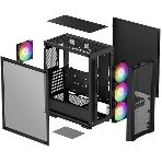 Компьютерный корпус Deepcool CC560 MESH V2 черный без БП ATX 4x120мм 5x140мм 2xUSB 3.0 audio bott PSU, фото2