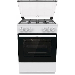 Плита газовая Gorenje GG6A11WF белый, конфорок 4 газовых, духовка 72 л, 60 см x 85 см x 60 см