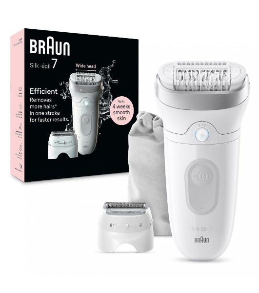 Эпилятор BRAUN SE7-041 белый/серебристый