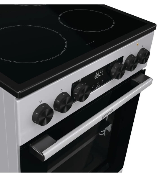 Плита электрическая Gorenje GEC5C41SG серый, конфорок 4 электрических, духовка 70 л, 50 см x 85 см x 59.4 см (без крышки)