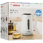 Электрочайник Bosch TWK1M121 белый, 1.7 л, 2400 Вт, скрытый нагревательный элемент, фото5