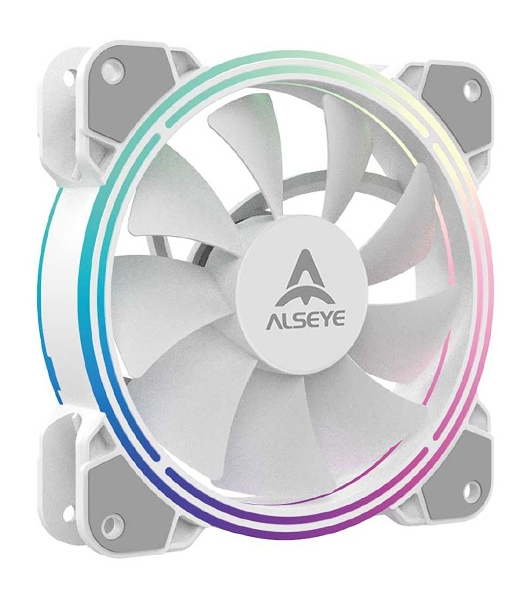 Вентилятор для корпуса Alseye Halo 4.0-W kit (3шт.) белый, 120 мм, 1300 об/мин, 24.8 дБ, 4 pin
