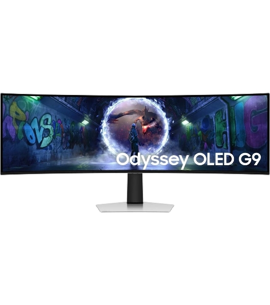 Монитор 49' Samsung Odyssey OLED G9 S49DG932SIXCI OLED 5120x1440, 240 Гц, 0.03 мс, 32:9, 250 кд/м², 1xHDMI, 1xDP, 2xUSB-C, 1x3.5 мм, изогнутый R1800, серебристы
