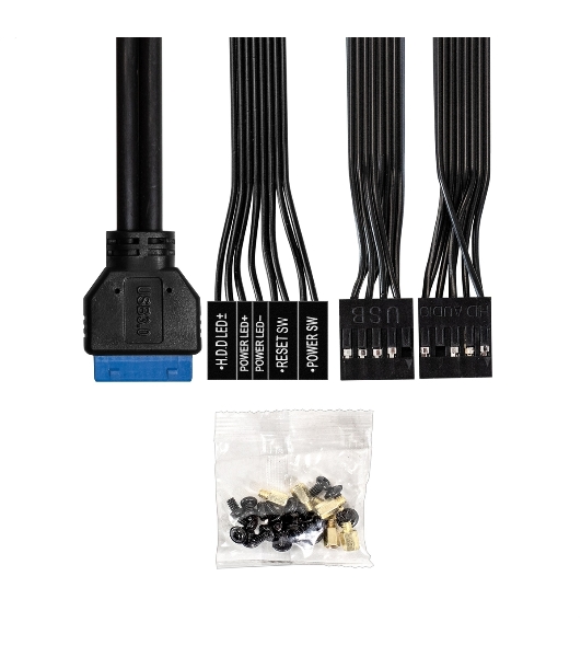 Компьютерный корпус Minitower ExeGate BAA-308MU2-UNS500 (mATX, БП UNS500 с вент. 12см, 1хUSB+2хUSB 3.0, HD Audio, черный)