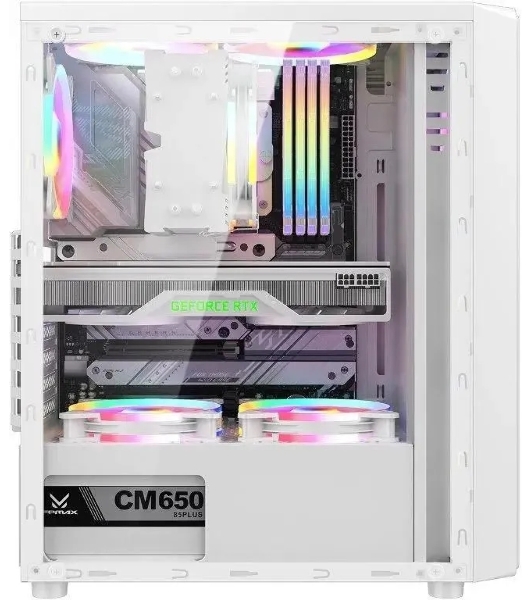 Компьютерный корпус Aerocool/Formula Mana белый без БП ATX 3x120мм 1xUSB 2.0 1xUSB 3.0 audio bott PSU