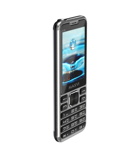 Мобильный телефон Maxvi X10i серебристый металлик