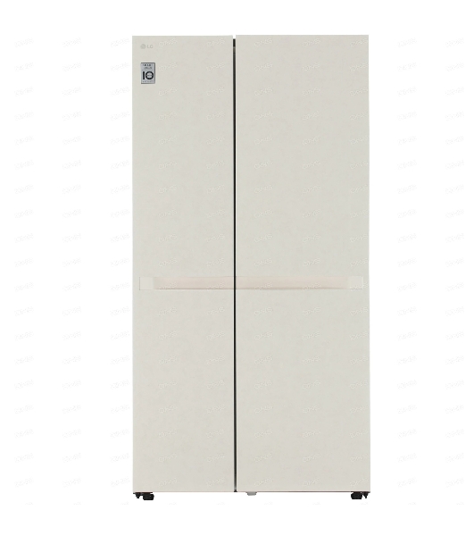 Холодильник LG GC-B257KEHW бежевый двухкамерный 422/206 л., морозилка сбоку, No Frost, Side by Side