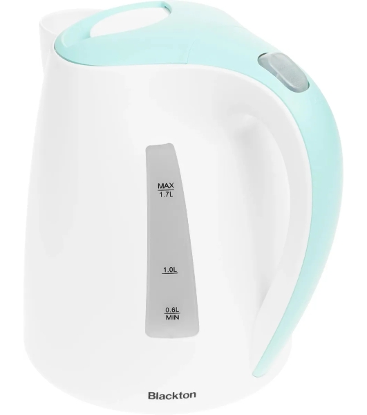 Электрочайник Blackton Bt KT1702P белый/зеленый, 1.7 л, 2200 Вт, скрытый нагревательный элемент