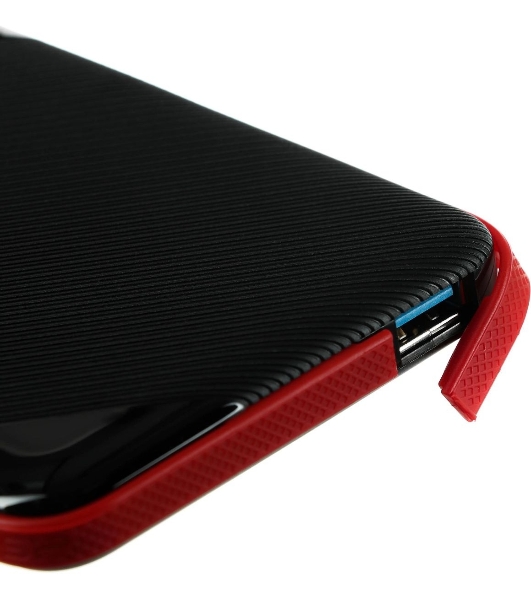 Внешний HDD 2.5' Silicon Power Armor A62S, 2TB, USB 3.2 Gen 1 Type-A, 5400 rpm, черно-красный