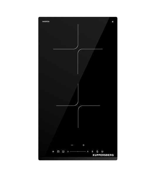 Индукционная варочная панель Kuppersberg ICI 306, High-Tech, индукция, 30 см, 2 зоны нагрева, 9 уровней мощности, inverter, таймер, пауза, Booster, слайдерное управление, черный