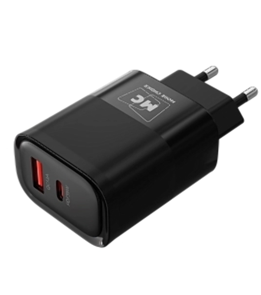 Сетевое зарядное устройство MORE CHOICE NC82a 1USB+1Type-C 3.0A PD 35W+QC3.0 для Type-C Type-C черный
