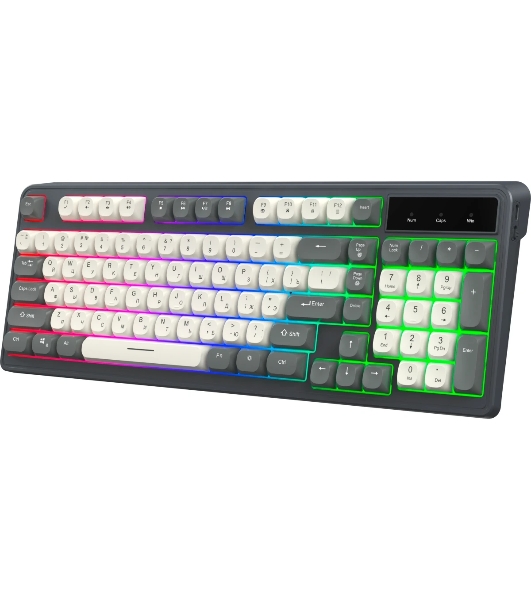 Клавиатура Oklick 731G проводная, USB Type-A, серый/белый