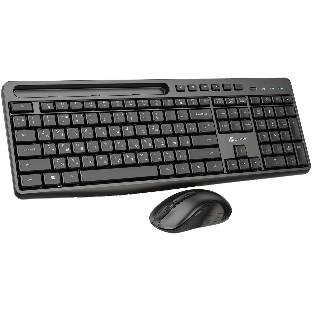 Комплект клавиатура+мышь Oklick S275W беспроводной, USB, 1600 DPI, чёрный